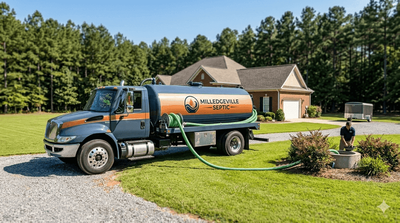 Septic tank pumping service in Milledgeville GA